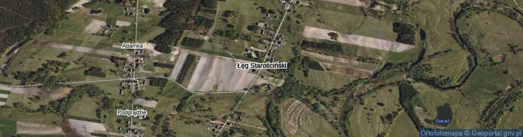 Zdjęcie satelitarne Łęg Starościński ul.